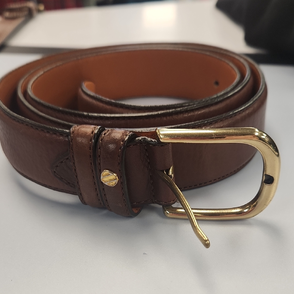 Ermenegildo Zegna Black Leather Belt Made in Italy Luxury